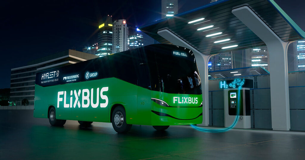В рамках проекта HyFleet концерн ZF совместно с фирмами Freudenberg, Flixbus и Atmosfair проверяет возможность оптимизации топливных элементов для использования в междугородних автобусах